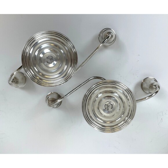 2 VTG Weighted Sterling Silver 2-Arm Candelabra Duchin Creation Candle Holders - Picture 5 of 16